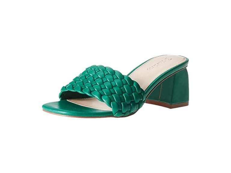 The Drop Women's Paisley Woven Square Toe Block Heel Sandal (5.5)