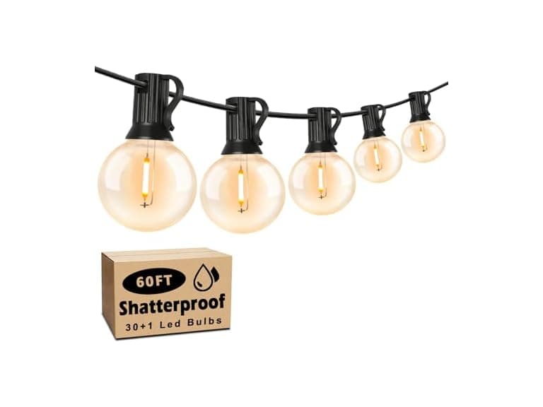 60FT G40 Outdoor String Lights 2700K