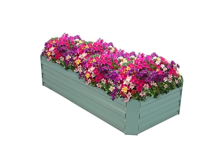 Sunnydaze 4 x 2 x 1 ft Garden Bed - Choose Color