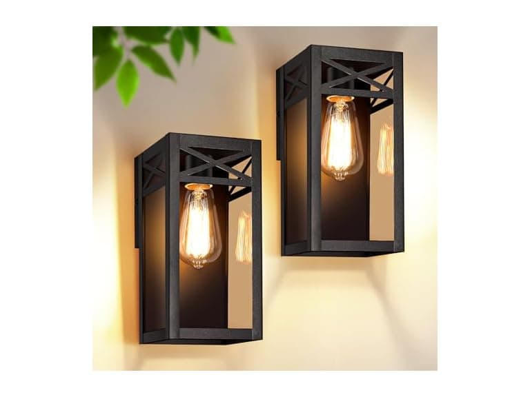 VerRon 2-Pack Black 9.6in Outdoor Light