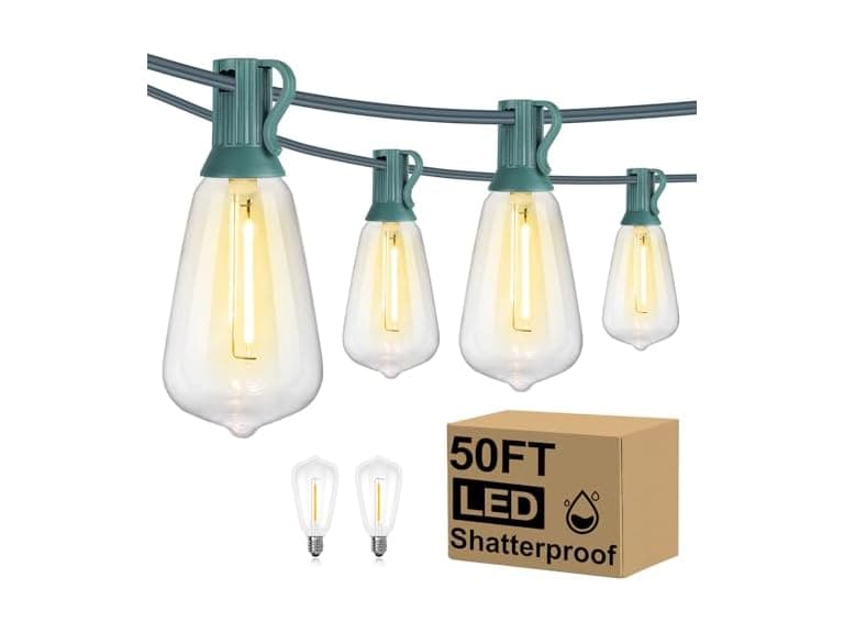 Brightever 50FT ST38 String Lights 2700K
