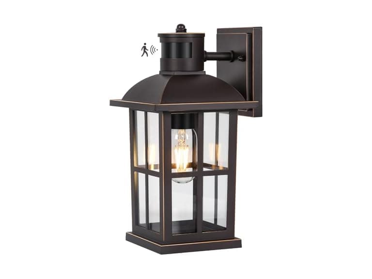 VerRon 13in Sensor Porch Light Brown