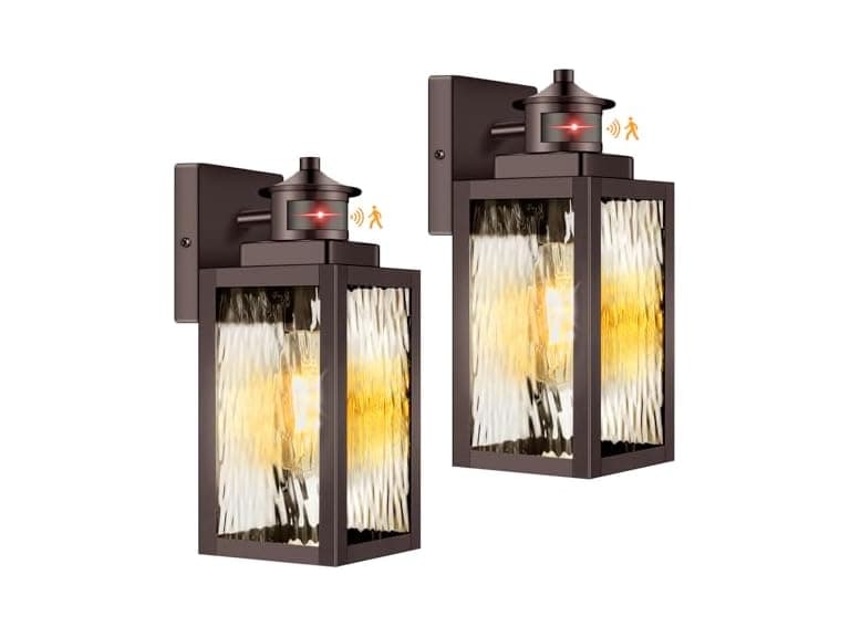 BesLowe 2-Pack Seeded Glass Sconce