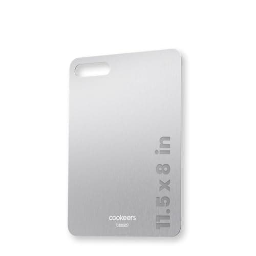 Cookeers Titanium Cutting Board for Kitchen - 2026 New Upgraded 11.5"L x 8"W Pure Titanium Double-sided Cutting Boards, Hygiene Durable Dishwasher Safe Chopping Board for Meat, Fruit, Vegetables - Image 1