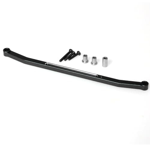 Steering Tie Rod and Drag Link Aluminum for Losi 1/18 Mini LMT 4X4 Brushed Monster Truck，Replacement for LOS211051 Upgrade Parts Fix Link Steering Rod for Losi - LOS01026 1/18 Mini LMT Monster (Black) - Image 1