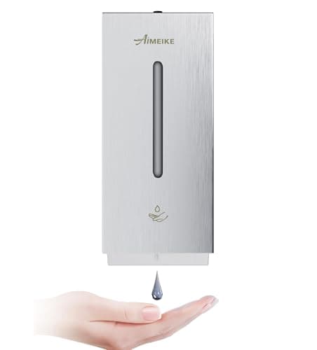 AIMEIKE Automatic Touchless Wall Mounted Soap Dispenser 800 ml / 27 oz Stainless Steel Commercial Dispenser for Bathroom, Office & Public Restrooms - Image 1