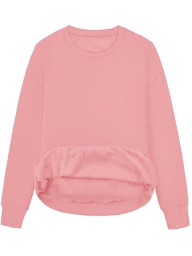 STOLKISS Women Long Sleeve Soft Fleece Lined Sweatshirts Casual Crew Neck Cute Fall Pullover Tops Thicken Fashion Sweatshirt - Image 1