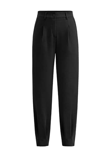 PRETTYGARDEN Womens Dress Pants Business Casual 2025 Trendy High Waisted Ankle Length Dressy Trousers Slacks Work Clothes (Black,Small) - Image 1