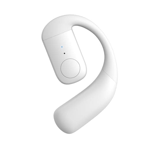 Xmenha F22 Wireless Bluetooth Open Ear Bone Conduction Earbud, White, Single Ear, 30H Playtime, IPX5 Waterproof, Bluetooth 5.3, USB-C, Noise Cancellation - Image 1