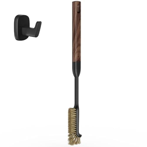 Cleaning Brush, Diveotree Hard Bristle Brush for Deep Cleaning Grout, Sink, Cup, Teapot, Bottle, Blender, Multi-Purpose Brush wih Long Handle for Kitchen (Brown) - Image 1