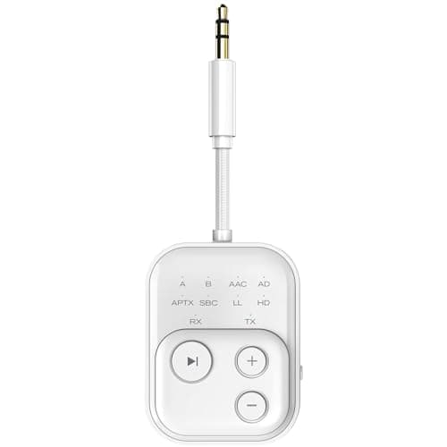 2026 Pro Bluetooth 6.0 Transmitter Receiver for Airplane/TV/Gym, [aptX HD Lossless] Wireless 3.5mm Audio Adapter for Headphones, 24H Battery, Low Latency Auto-Sync, Universal for Car/Home Stereo - Image 1