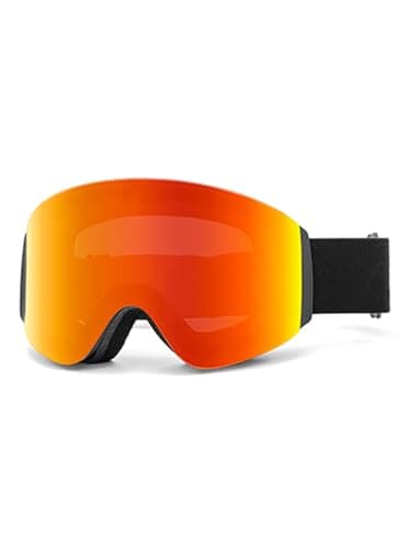 YondestStars Flip Up Ski Goggles, OTG Snow Goggle, Clamshell Anti Fog UV Protection Interchangeable Lens, Snowboard Goggles for Adult Men Women Youth - Red Lens(VLT 16%) - Image 1