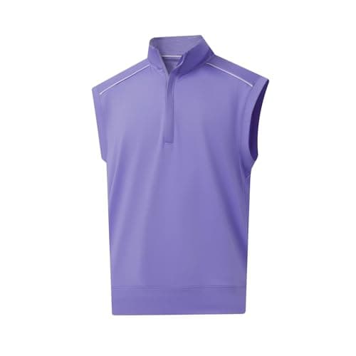 Rouen Mens Vests Outerwear Lightweight Moisture Wicking Midlayer Sleeveless Golf Quarter Zip Pullover Mens Vest - Image 1