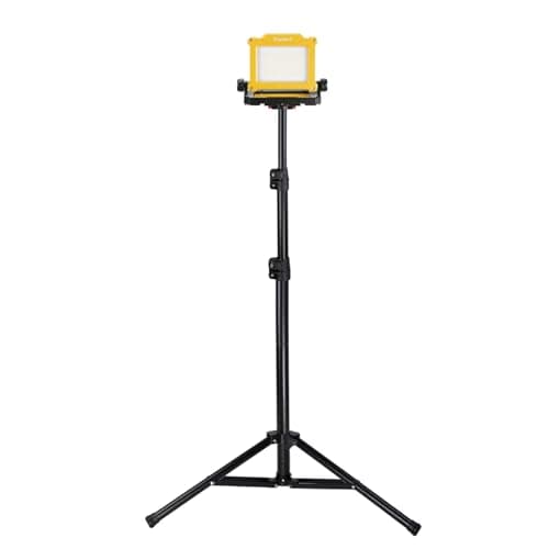 DAYTECH 25W 4000LM Cordless LED Tripod Work Light, Compatible with DeWalt Milwaukee Makita 18-21V Tool Batteries, 160LM/W High Efficiency Industrial Flood Work Lamp for Electrical, Jobsite Lighting - Image 1