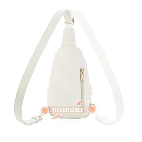 Telena Sling Bag for Women Leather Fanny Pack Crossboday Bags Sling Backpack for Women Beige - Thumbnail 6