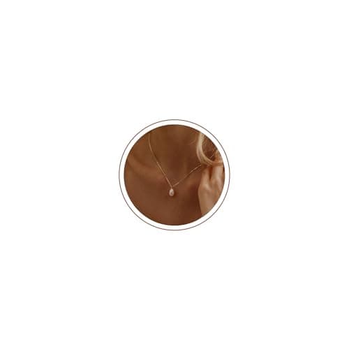 Fezodo Gold Pearl Necklace for Women, 18K Gold Plated Dainty Single Pearl Necklaces for Women Trendy Simple Pearls Drop Penandt Necklace Gold Necklace for Women Wedding Pearls Jewelry - Image 1