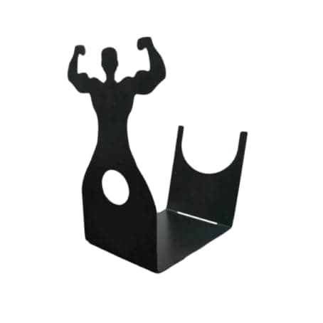 Vyrecronix Handsome Men's Wine Bottle Holder, Single Bottle Tabletop Display Rack, Stylish Black Metal Wine Bottle Storage Rack, Suitable for Home Bars and Kitchens, and Also Makes a Great Gift. - Image 1