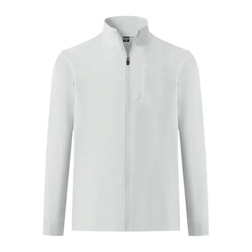 MAELREG Mens Golf Jacket with Pockets Mock Neck Lightweight Casual Soft Shell Jacket Full Zip Windbreaker Outwear - Image 1