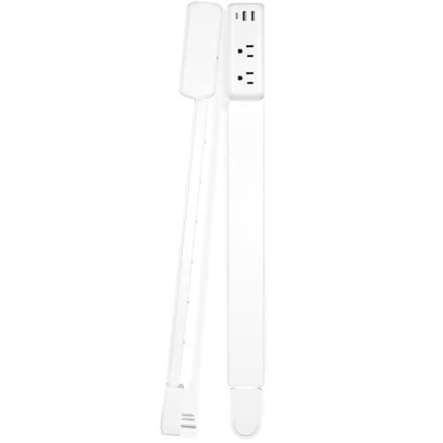 Gbchais Outlet Extender Stick with USB-A & USB-C, 2 AC Outlets, Adjustable 22"-34" Plug Extender, 180° Rotating Wall Outlet Extender for Hard-to-Reach Outlets Behind Sofa, Bed, Desk, Nightstand - Image 1