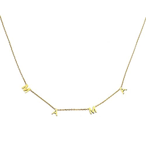 SINYARS Mom Necklace 18K Mama Necklace for Mothers Day Gifts Women,18K Gold Dainty Necklace for Women Jewelry Necklace Gifts for Grandma 18K Gold - Image 1