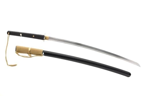 HMS Real Katana Sword - Hand Forged Manganese Steel Full Tang Blade, Real Functional Japanese Sword for Cutting Practice & Collectors - Image 1