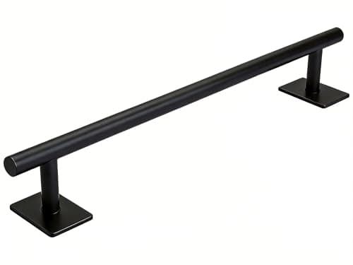 Professional Fingerboard Flat Rail Premium Solid Steel Construction Deck Ramp Skateboard Obstacle Powder Coated Finish Non-Slip Foam Feet Used with Fingerboard Decks Mini Skatepark Accessory Black - Image 1