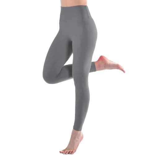 Stanpetix Leggings for Women - Women's High Waisted Workout Pants Running (Grey,Full Length,L-XL) - Image 1