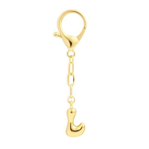 Fohufo Birthday Gifts for Women - Cute Keychains for Women, Bag Purse Charms for Handbags, 14K Gold Plated Initial Keychain Accessories Cute Key Chain Charm Handbags Charms, Letter L - Image 1