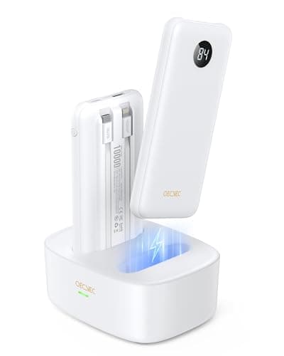 Qecvec 10000mAh Portable Charger 2 Pack, Cell Phone Portable Power Banks, 22.5W Fast Charging Battery Pack, Slim Travel Power Bank for iPhone, Galaxy S24/S23, Android Devices – Black - Image 1