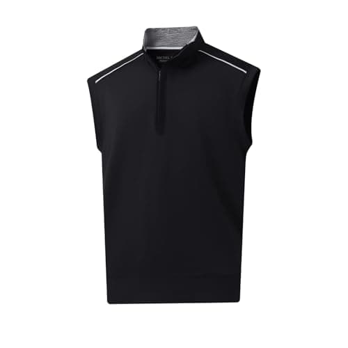 Rouen Quarter Zip Pullover Mens Vest Athletic Performance Outdoor Sleeveless Solid Half Zip Pullover Mens Vest - Image 1