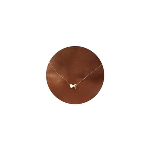 Turandoss Initial Necklaces for Women Trendy - Dainty 18K-Gold-Plated Tiny Heart Initial F Necklace Letter Jewelry Birthday Gifts for Women - Image 1