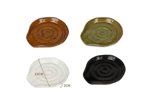 Spoon Rest for Stove Top, Black Ceramic Spoon Holder for Counter, Modern Farmhouse Decor Accessories for Spatula, Spoons or Tongs Gifts for Women Mom - Thumbnail 3