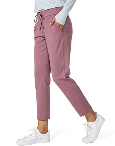 G Gradual Women's Pants with Deep Pockets 7/8 Stretch Sweatpants for Women Athletic, Golf, Lounge, Work (Pink, XX-Large) - Thumbnail 3