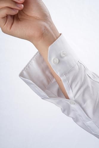 Nebubag 8PCS Collar Extenders For women & Mens Shirts,20L Alloy Button Extender For Dress Shirts Neck Collar Cuffs (White) - Thumbnail 3