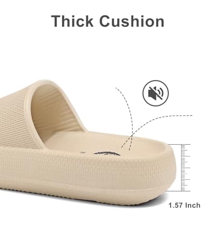 Haifago Womens Cloud Recovery Slides, Comfort Cushion Sandals for Woman Pillow Slippers with Arch Support, Outdoor Beach Pool Platform Slip on Slide - Thumbnail 4