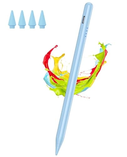 Kenkor Stylus Pen for iPad 9&10&11th(A16) Generation 2018-2025 with Palm Rejection, Tilt, Digital Pencil for Apple iPad 6/7/8/9/10/11th(A16), Pro 11"/12.9"/13”/M4, Air 3/4/5th/M2/M3, Mini 5/6th - Blue - Image 1