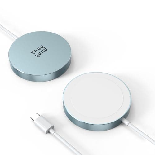 Minthouz 15W Fast Magnetic Wireless Charger, Mag Safe Charging Pad Compatible with iPhone 17 Pro Max/17 Pro/17, iPhone 16/15/14/13/12 Series, AirPods, Qi-Enabled Devices (Blue) - Image 1