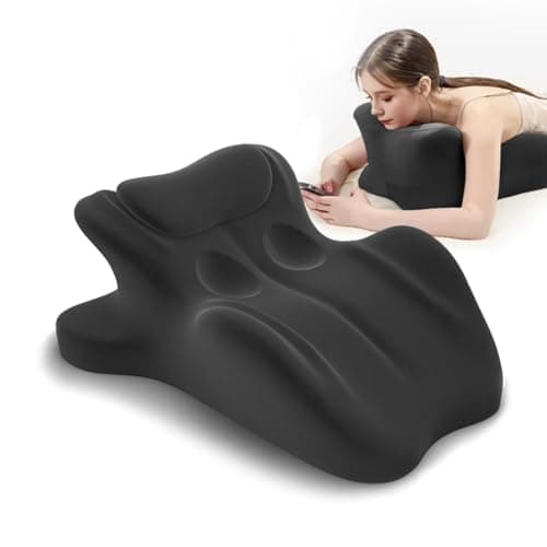 HOMEPAC Ergonomic Memory Foam Wedge Pillow, 27° Angled Support for Neck and Waist, Multi-Position Support Pillow (Black) - Image 1