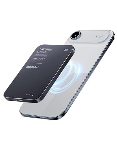 MOMAX Q.PASS Magnetic Power Bank Fast Charging Qi2 Certified 15W, 5000mAh 0.37" Slim Portable Charger Wireless for Magsafe Battery Pack iPhone Air/17/16/15/14/13/12,Samsung Galaxy,Google Pixel,Android - Image 1