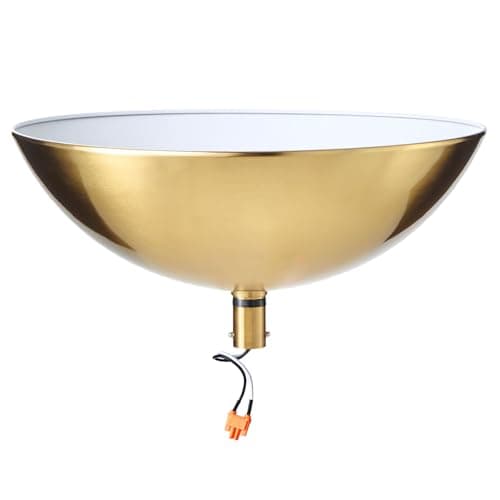 Modern Lamp Shade Kit For Superlamp Models - Glare Free Uplight Cover Designed To Reduce Direct Light, Easy Install Accessory For Floor Lamps, Replacement Shade Set Single Pack - Gold - Image 1