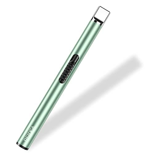 REIDEA Lighter S4 Electronic Candle Lighter USB Rechargeable with Security Lock, Windproof Fast Heat Sinking, Non-Slip Switch for Candle, Grill, Camping (Mint Green) - Image 1