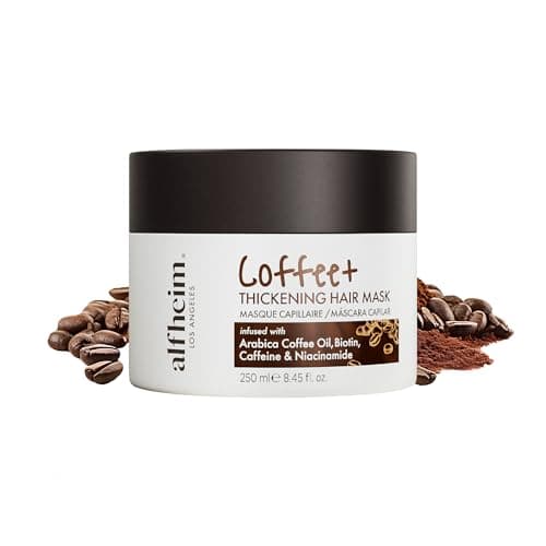 ALFHEIM Coffee+ Thickening Hair Mask for Fine, Weak & Thinning Hair with Caffeine, Biotin & Arabica Coffee Oil – Deep Repair, Strengthening & Volumizing Treatment – Sulfate-Free – 8.45 oz / 250 ml - Image 1