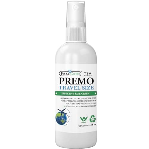 Travel Bed Bug & Mite Killer Spray by Premo Guard 3 oz – Child & Pet Safe – Fast Acting – Stain & Odor Free – Best Protection – Carryon Bag Approved - Image 1