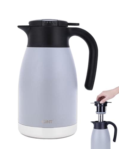 GiNT 51oz Thermal Coffee Carafe with Infuser – Insulated Tea Carafe, Removable Filter, Dishwasher-Safe | 1.5L 6–7 Cups, Wide Mouth, Leak-Proof Seal | Stainless Steel Beverage Server for Home & Office - Image 1