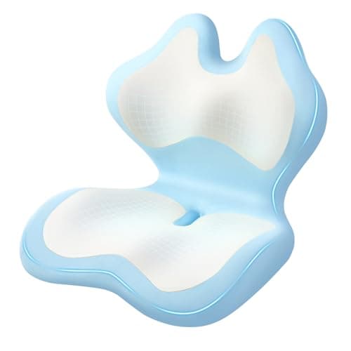 SYNNA Seat Cushions for Office Chairs, Ergonomic L-Shape Memory Foam Seat Cushion with Lumbar Support – Pressure Relief for Back, Hip & Tailbone Pain, Perfect for Office Chair, Truck & Home - Image 1