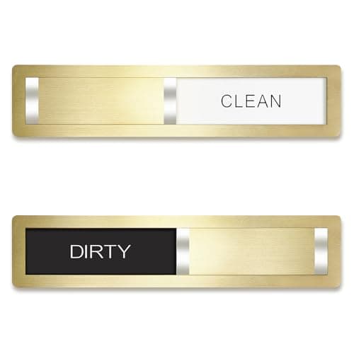 Dishwasher Magnet Clean Dirty Sign, Stainless Steel Magnetic Clean Dirty Dishwasher Sign,Matte Brushed Surface Cleaning/Dirt Indicator with Strong Magnet, Home Kitchen Organize (Brushed Gold) - Image 1