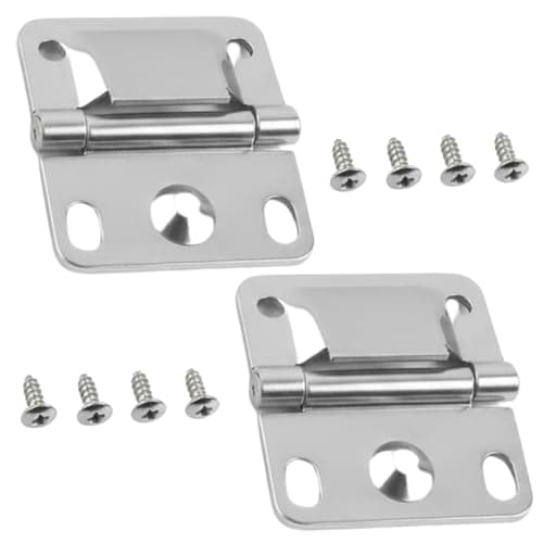 Cooler Stainless Steel Hinges Replacement with Screws for Coleman Ice Chest Coolers, 316 Stainless Steel, 2 Pack - Image 1