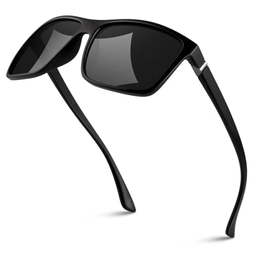 GQUEEN Retro Polarized Sunglasses Men Womens Sports UV400 Protection Rectangular Square Frame - Image 1