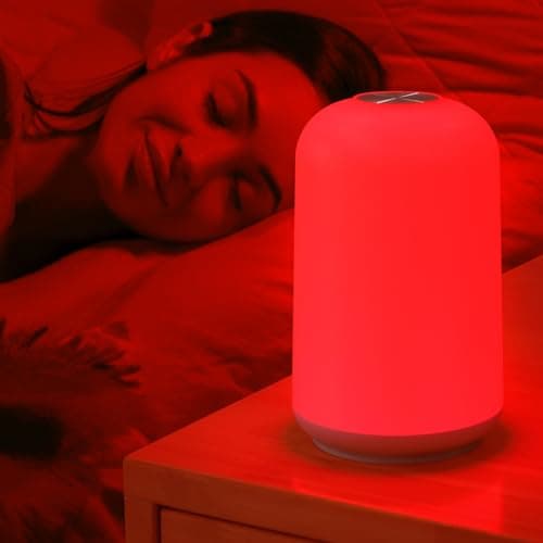 Streamlet 670nm Red Light Night Light for Sleep with Timer, Rechargeable, Dimmable, Sleep Aid Lamp Blue Light Blocking for Improve Sleep, Deep Relaxation, Meditation, Yoga - Image 1