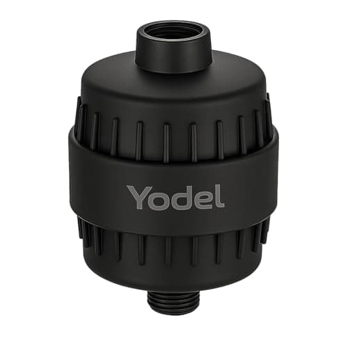 Yodel Shower Filter Matte Black - Shower Head Filter for Hard Water - Water Softener to Remove Chlorine and Fluoride,Improve Hair and Skin Condition - Image 1